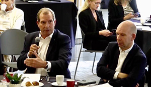Jan Dossche, president van USFloors (Coretec), vertelde de aanwezigen iets over de start van het initiatief en het belang van de regio. Jan Dossche vertelde