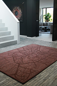 Bijzondere bestemmingen op een karpet. (foto: CS rugs) Cosmopolitan