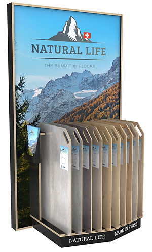 Display van de nieuwe Natural Life collectie Natural Life display compleet met folder en borden