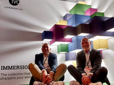 We investeren veel in duur zame garens vertellen Maurice Bosch links en Eddy Werker van IVC Commercial