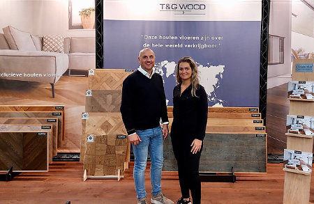 Bart Coenen en Iris van den Brink van TG Wood kijken tevreden op de beurs terug