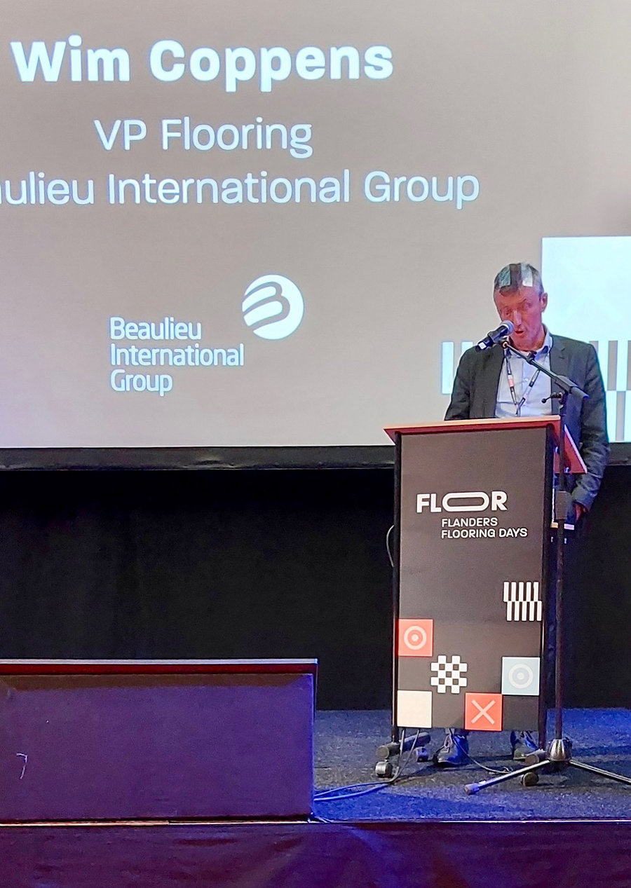 Het is een Europees event geworden benadrukt Wim Coppens VP Flooring B.I.G. tijdens de afsluitende persconferentie op woensdag