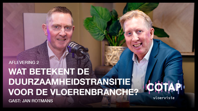 Klaas Bakker links met Jan Rotmans in de nieuwste podcast Vloervisie