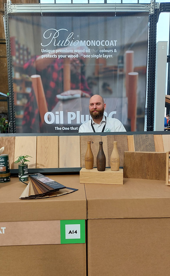 Ook Rubio Monocoat is aanwezig als exposant. Ook Rubio Monocoat is aanwezig als exposant